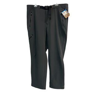 Columbia Mens Titanium Gray Softshell Head Wall Pants Sz 40x32 NWT